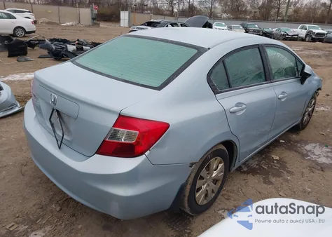 2012 Honda Civic Lx z USA, uszkodzony, nr VIN 2HGFB2F55CH536592